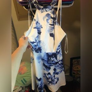 Papaya white and blue floral dress